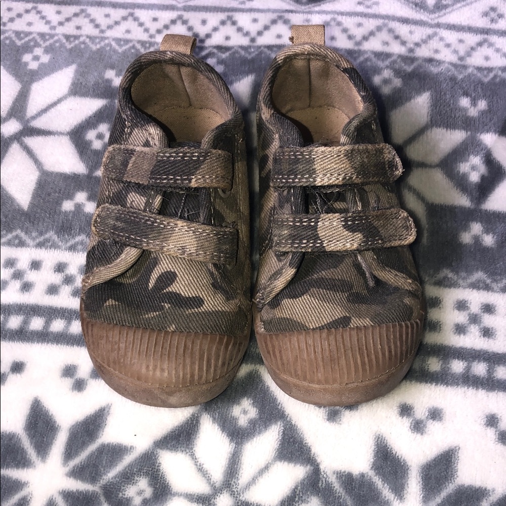 Source Unknown Kids Camouflage Velcro Sneakers - Brown/Green